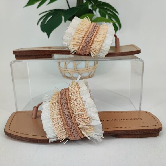 Sigerson Morrison Women’s Brown Synthetic Sandal Size 6B - Picture 1 of 8